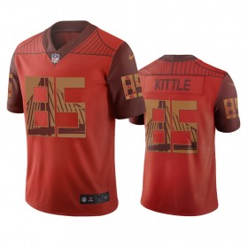 Camiseta Hombre NFL San Francisco 49ers George Kittle 85 Orange City Edition Vapor Limited